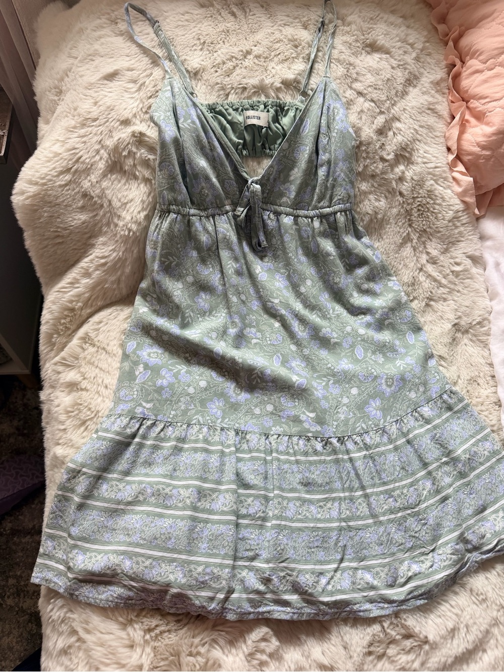 Hollister Sage Green Floral Mini Dress